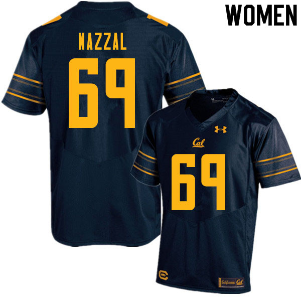 Women #69 Sami Nazzal Cal Bears College Football Jerseys Sale-Navy